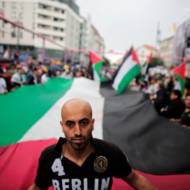Anti-Israel demonstrators in Berlin
