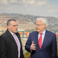 U.S. ambassador to Israel, David Friedman with Head of Efrat regional council Oded Revivi