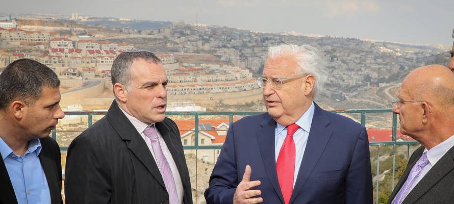 U.S. ambassador to Israel, David Friedman with Head of Efrat regional council Oded Revivi