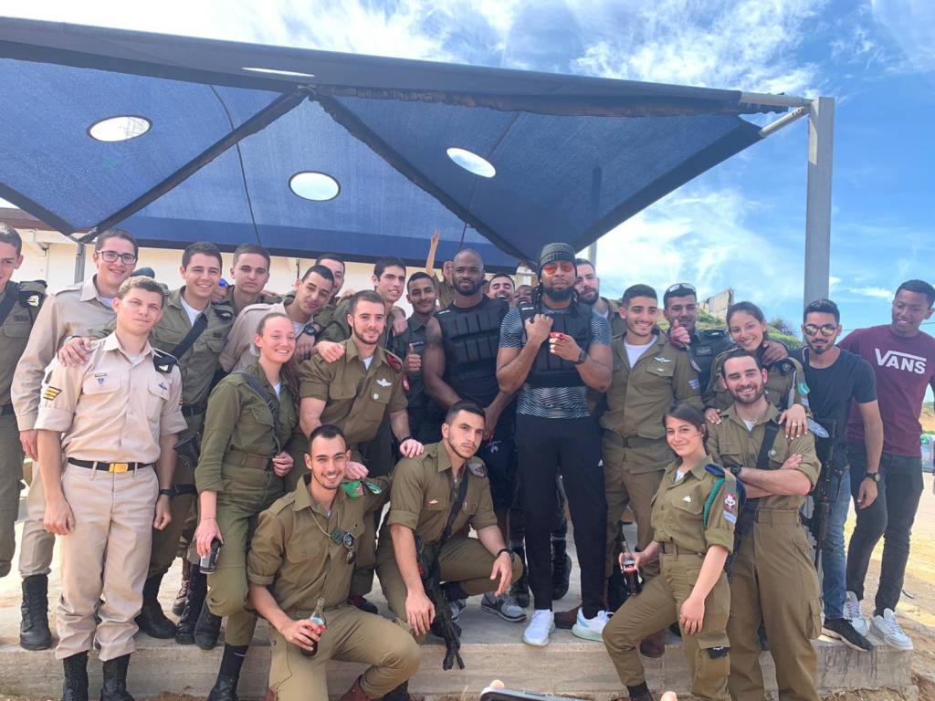 NFL players with IDF soldiers