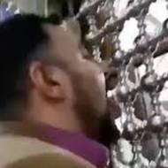 iran islamist licks shrine