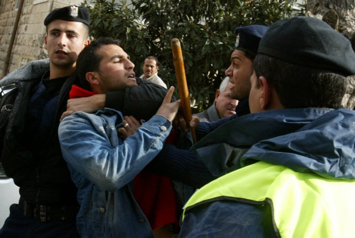 Palestinians policemen