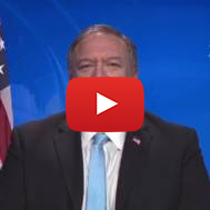 Mike Pompeo addressing the AJC