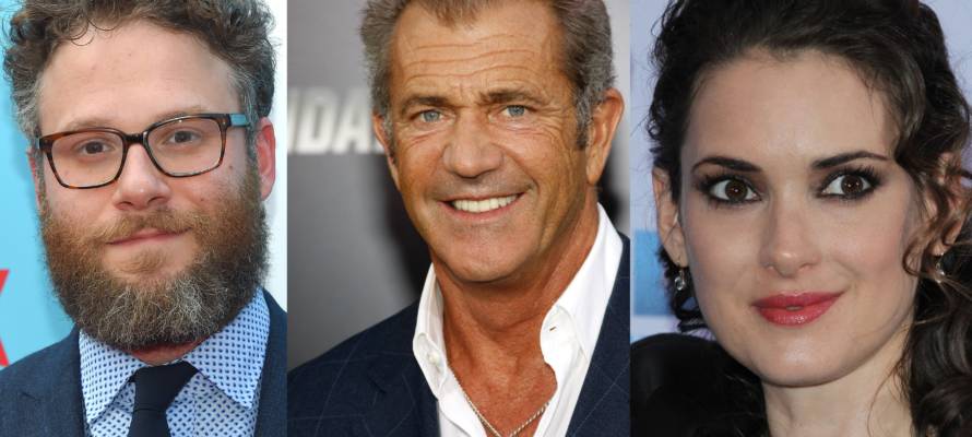 Seth Rogen, Mel Gibson, and Winona Ryder