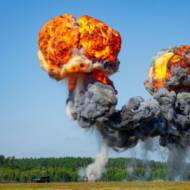 Illustrative - explosion in open field- Shutterstock