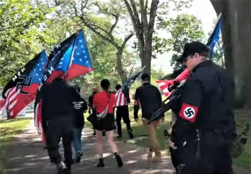 Neo Nazis march in Williamsport, PA