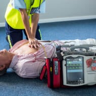 Illustrative - paramedic performing CPR