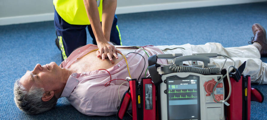 Illustrative - paramedic performing CPR
