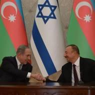 Azerbaijani President Ilham Aliyev and Netanyahu