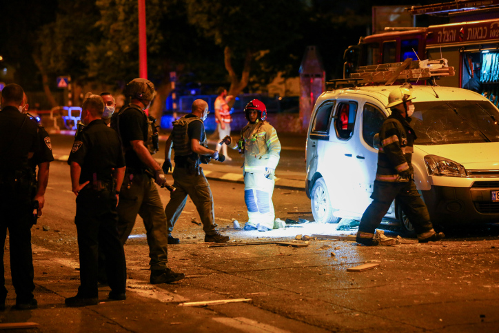 Scene of rocket explosion in Ashdod