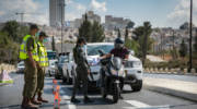 Police checkpoint Jerusalem coronavirus lockdown