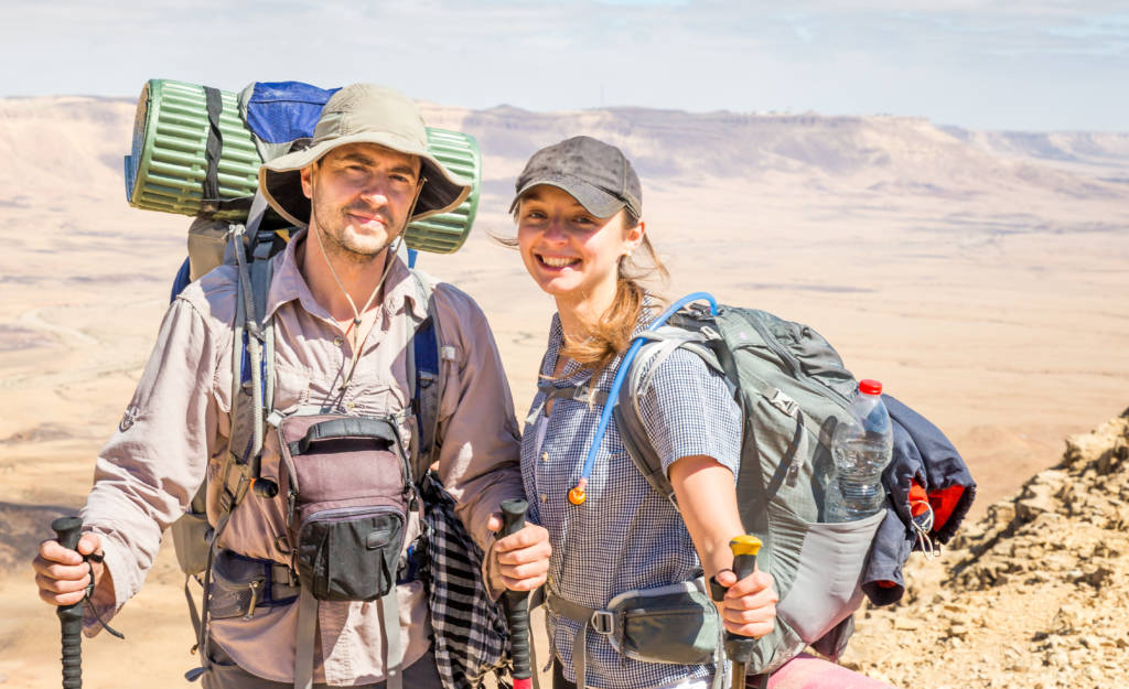 Young hikers in Israel