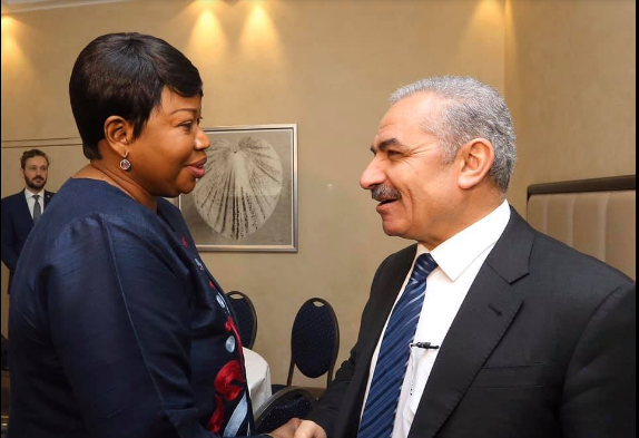 Fatou Bensouda and Mohammed Shtayyeh