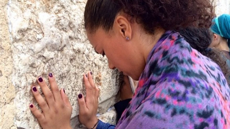 Rosalyn Gold-Onwude at the Western Wall in Jerusalem.