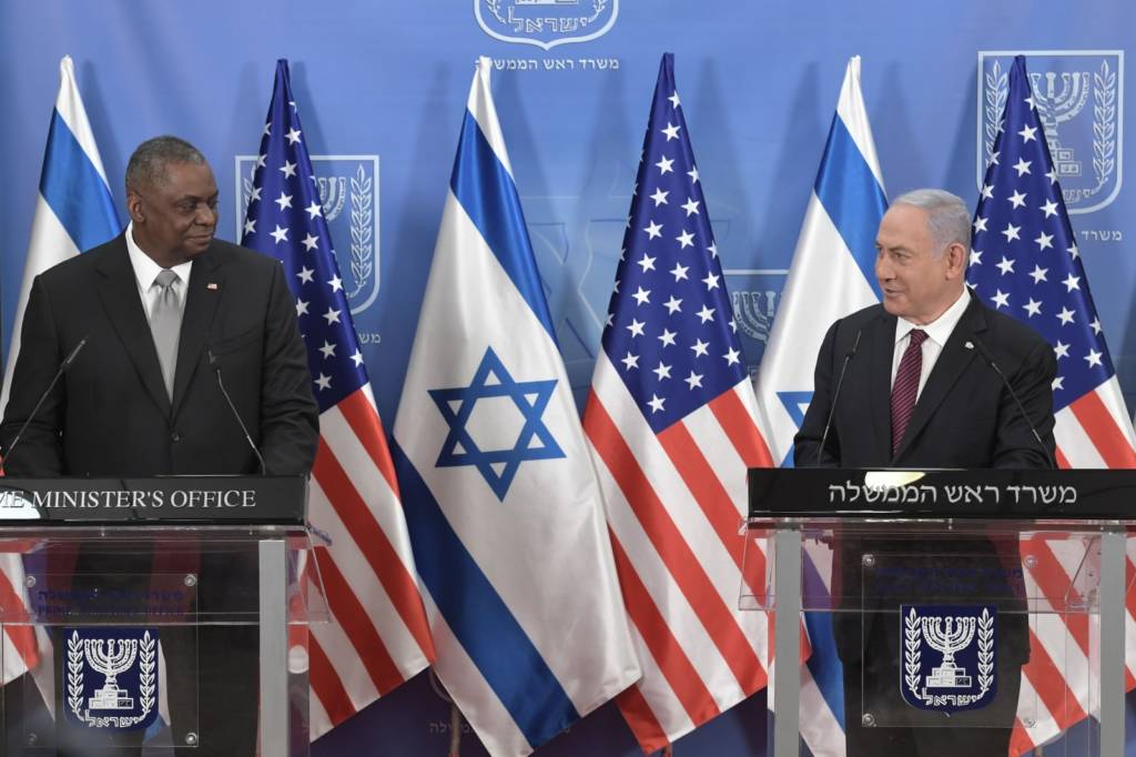 PM Netanyahu and US Secy. of Defense Lloyd Austin