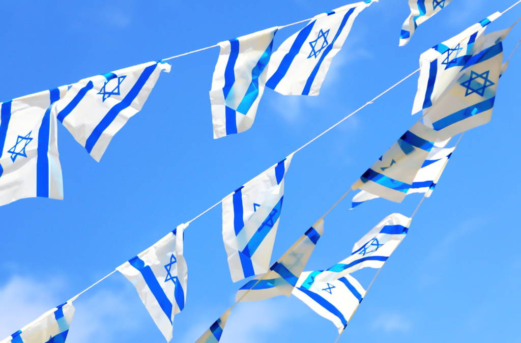 Israeli flags