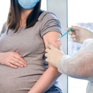 Pregnant woman receives vaccine