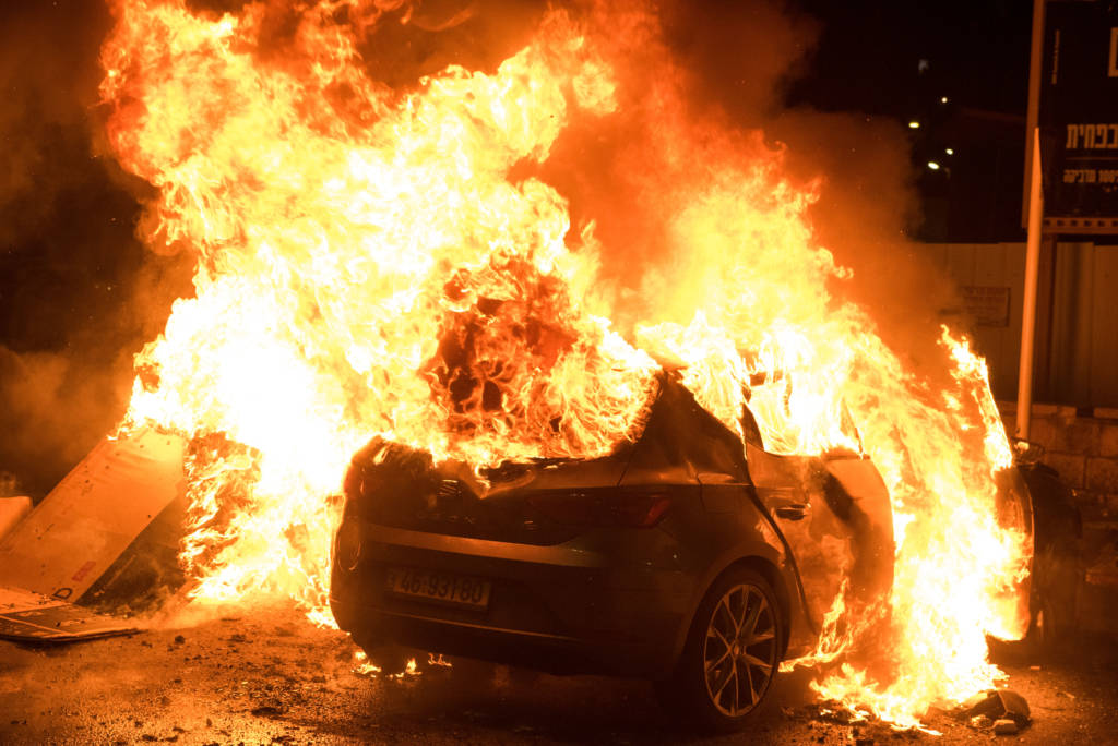 Torched car