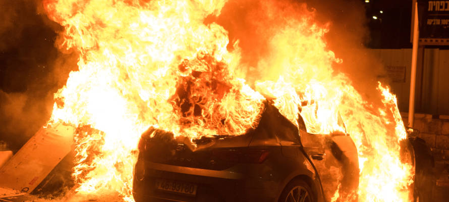 Torched car
