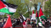 Anti-Israel protesters in Canada