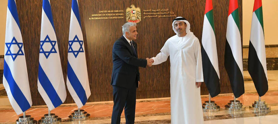 Yair Lapid, Abdullah bin Zayed al-Nahyan
