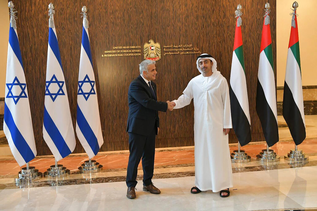 Yair Lapid, Abdullah bin Zayed al-Nahyan