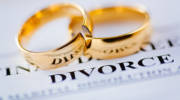 Two,Broken,Golden,Wedding,Rings,Divorce,Decree,Document.,Divorce,And