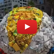 Huge ball of plastic takes over Tel Aviv