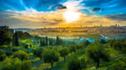 Beautiful,Sunset,Clouds,Over,The,Old,City,Jerusalem,With,Dome