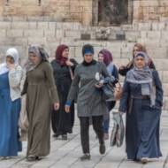 Arab women in Old City of Jerusalem