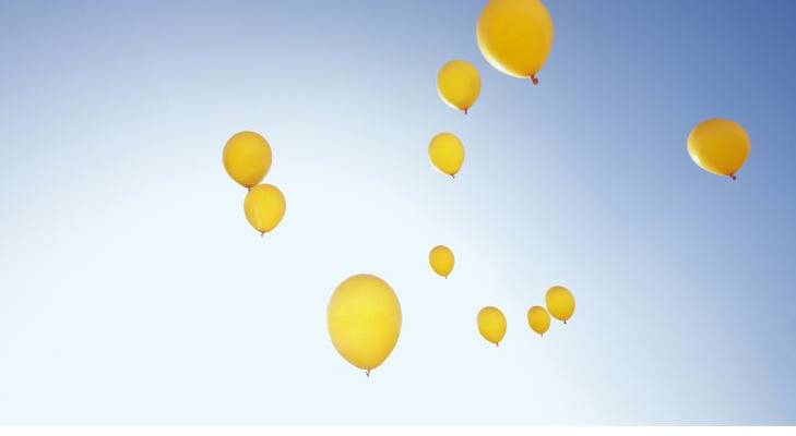 balloons in the sky