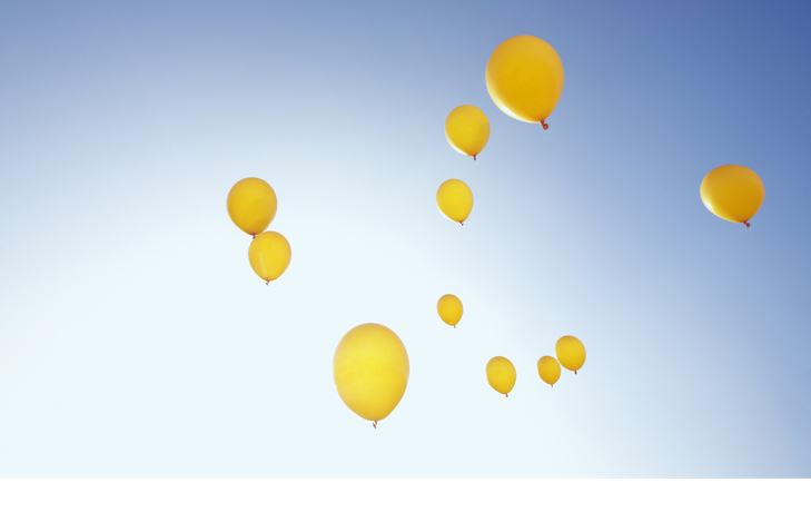 balloons in the sky