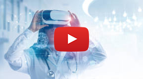 Medical,Technology,Concept.,Mixed,Media.,Female,Doctor,Wearing,Virtual,Reality