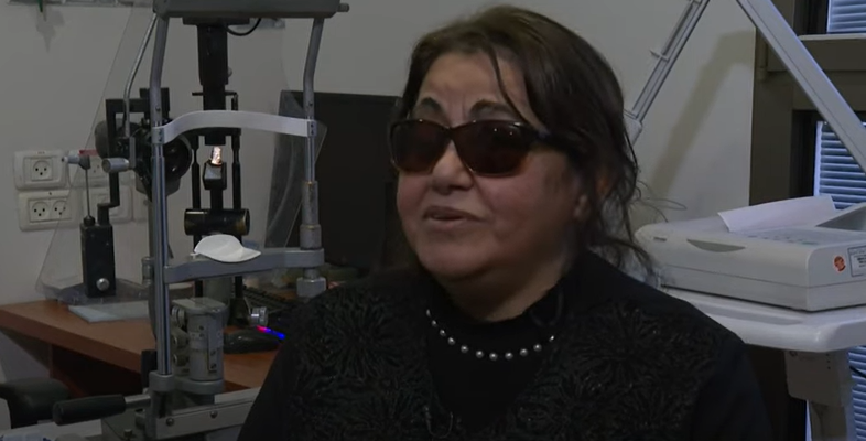60 year old woman, eye surgery