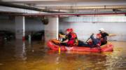 firefighters flood rescue boat