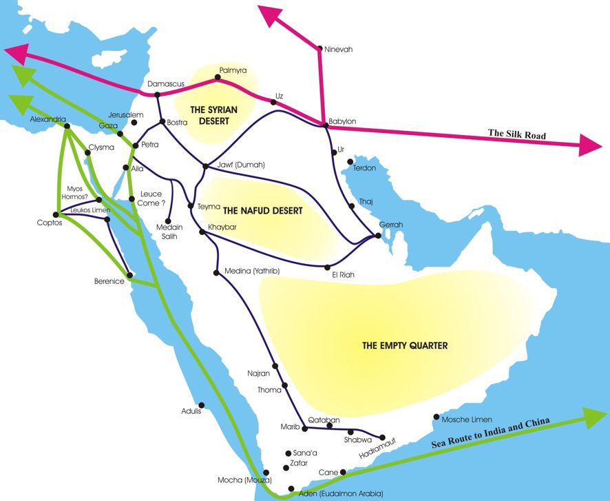 Nabataean trading routes