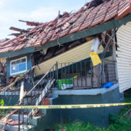 damaged home