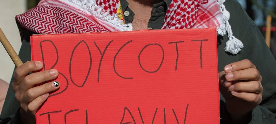 Anti-Israel boycott sign