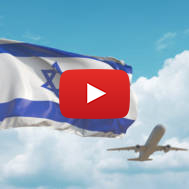 Israeli flag, plane