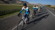 Zakia Mohammadhi (front) coaches a team in Afghanistan