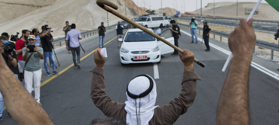 Wit European support, Arabs protest Israeli control of portions of Judea and Samaria