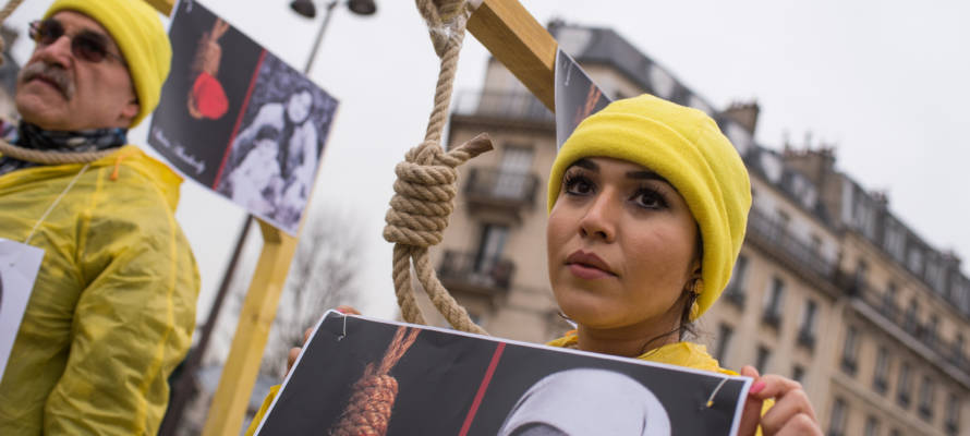 anti-Iranian regime demonstrator