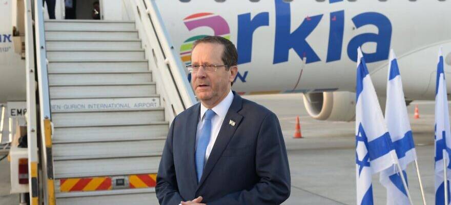 Israeli President Isaac Herzog departs for Bahrain