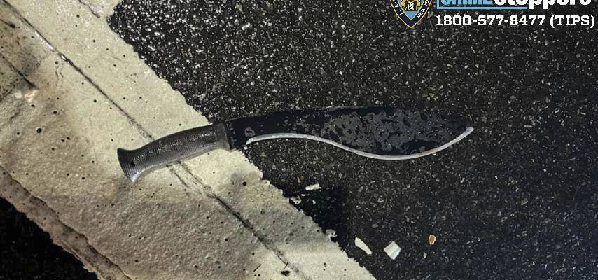 Weapon used to attack three NYPD police officers