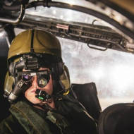 A pilot during the IAF's “Staging Threat” exercise