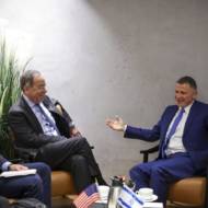 Knesset Foreign Affairs and Defense Committee Chair Yuli Edelstein and U.S. Ambassador to Israel Tom Nides meet in Jerusalem on Wednesday