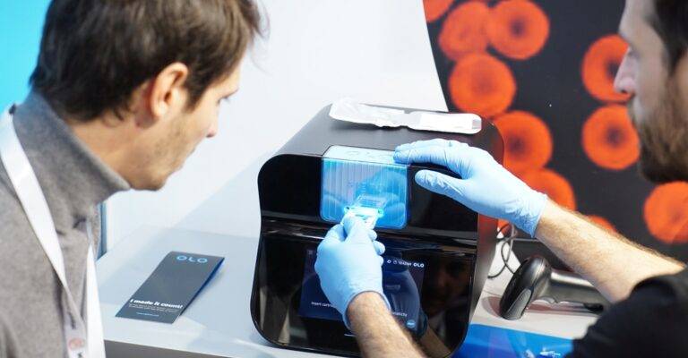 The OLO analyzer can give complete blood results in just 10 minutes