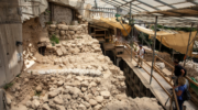 The Israel Antiquities Authority revealed the missing section of the walls of Jerusalem that the Babylonians encountered when they destroyed the city on Tisha B'Av, 2600 years ago in the City of David National Park on July 14, 2021 in Jerusalem. Photo by Olivier Fitoussi/Flash90