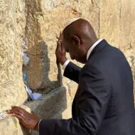 Kenyan president at Western Wall
