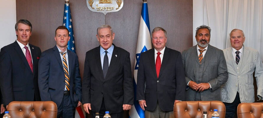 Netanyahu with congressional delegation